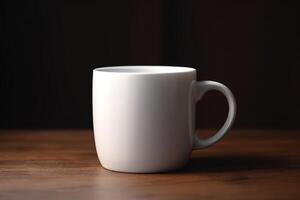 Blank White Mug for Mockup Illustration with photo