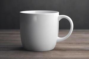 Blank White Mug for Mockup Illustration with photo