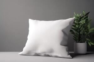 Blank White Pillow for Mockup Illustration with photo