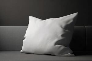 Blank White Pillow for Mockup Illustration with photo