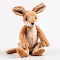 Cute Kangaroo Animal Plush Toy White Background Animal Doll with photo