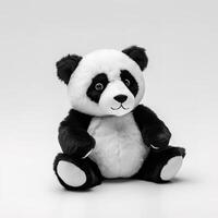 Cute Panda Animal Plush Toy White Background Animal Doll with photo