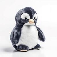 Cute Pinguin Animal Plush Toy White Background Animal Doll with photo