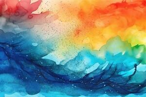 Textured Watercolor Illustration Background with photo