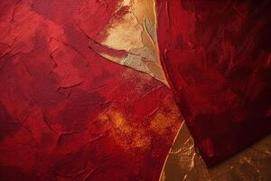 Deep Red Gold Foil Texture Background with photo