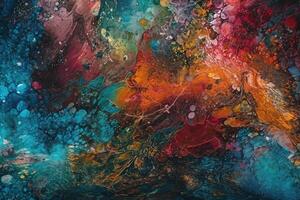 Textured Acrylic Ink Illustration Background with photo