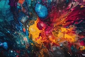 Textured Acrylic Ink Illustration Background with photo