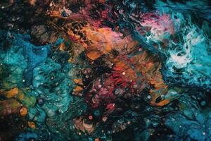 Textured Acrylic Ink Illustration Background with photo