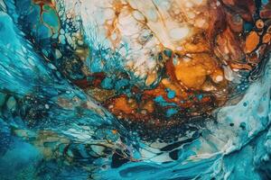Textured Acrylic Ink Illustration Background with photo
