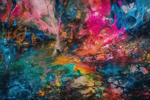 Textured Acrylic Ink Illustration Background with photo