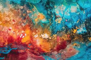 Textured Acrylic Ink Illustration Background with photo