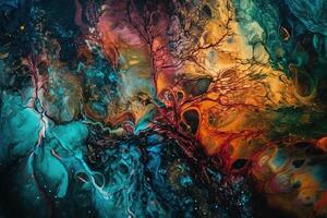 Textured Acrylic Ink Illustration Background with photo