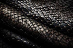 Snake Leather Animal Skin Texture Background Illustration with Generative AI photo