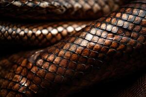 serpiente cuero animal piel textura antecedentes ilustración con generativo ai foto