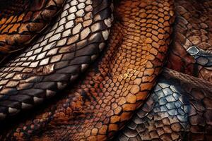 Snake Leather Animal Skin Texture Background Illustration with photo