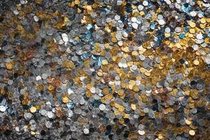 Shiny Colorful and Gold Glitter Texture Illustration Background with photo