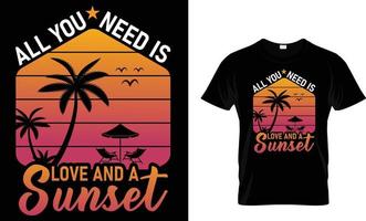 Summer typography t shirt design vector