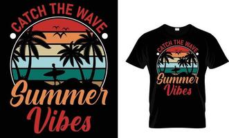 Summer typography t shirt design vector