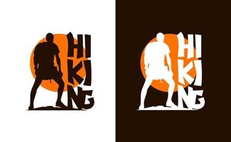 Hiking Outdoor tshirt design. hiking tshirt design. tshirt design with hike theme. hiker theme design template. Adventure tshirt design. mountain climbing tshirt design adventure. vector