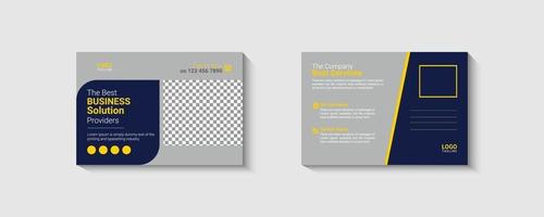 Business post card design template vector