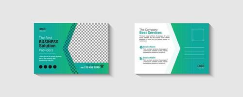 Business post card design template vector