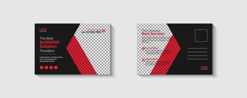 Business post card design template vector