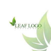 Free vector green leaf logo eco icon.