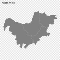 High Quality map is a province of South Africa vector