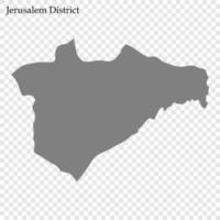 High Quality map is a district of Israel vector