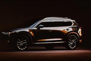 Modern suv cars in the studio. photo