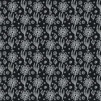 Seamless floral pattern. Doodle background with flowers. Spring pattern vector