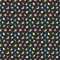 Seamless pattern with food icons. doodle food pattern. Food background vector