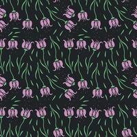 Seamless floral pattern. Doodle background with flowers. Spring pattern vector