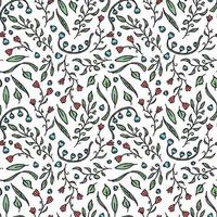 Seamless floral pattern. Doodle background with flowers. Spring pattern vector