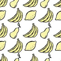 Seamless pattern with food icons. doodle food pattern. Food background vector