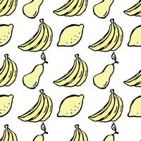 Seamless pattern with food icons. doodle food pattern. Food background vector