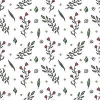 Seamless floral pattern. Doodle background with flowers. Spring pattern vector