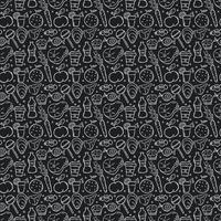 Seamless pattern with food icons. doodle food pattern. Food background vector
