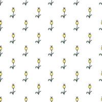 Seamless floral pattern. Doodle background with flowers. Spring pattern vector
