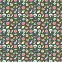 Seamless pattern with food icons. doodle food pattern. Food background vector