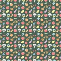 Seamless pattern with food icons. doodle food pattern. Food background vector