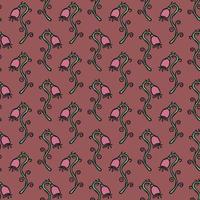 Seamless floral pattern. Doodle background with flowers. Spring pattern vector