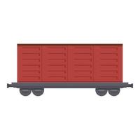 Commercial wagon icon cartoon vector. Cargo train vector