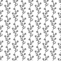 Seamless floral pattern. Doodle background with flowers. Spring pattern vector