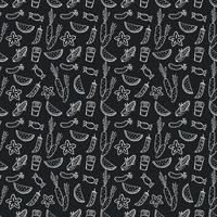 Seamless pattern with food icons. doodle food pattern. Food background vector