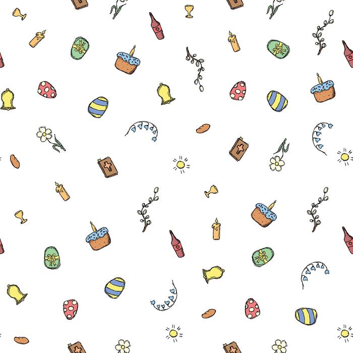Doodle Hipster Easter Pattern Vector Art, Icons, and Graphics for Free ...