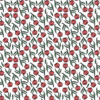 Seamless floral pattern. Doodle background with flowers. Spring pattern vector