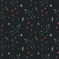 Seamless floral pattern. Doodle background with flowers. Spring pattern vector