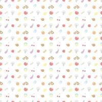 Seamless pattern with food icons. doodle food pattern. Food background vector