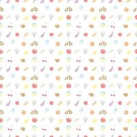 Seamless pattern with food icons. doodle food pattern. Food background vector